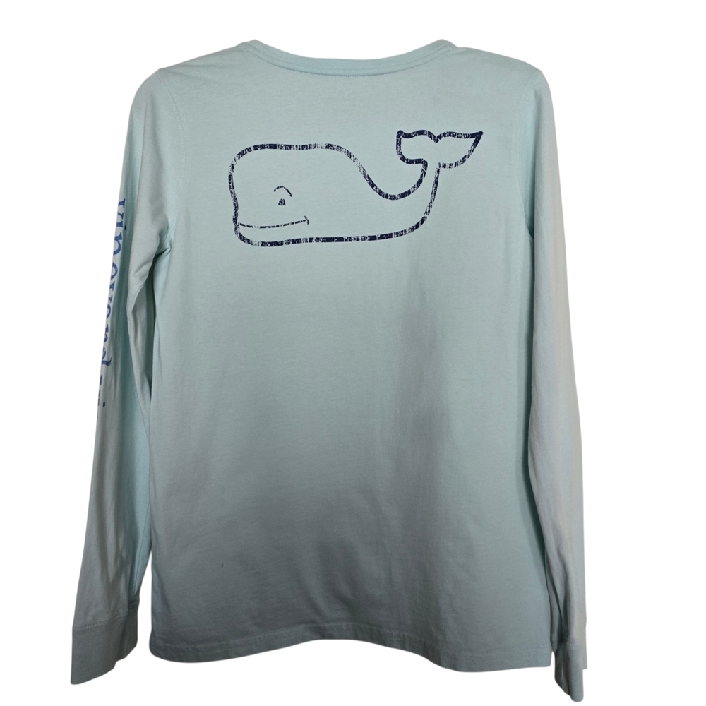 Vineyard Vines Womens  Blue Whale Long Sleeve T Shirt